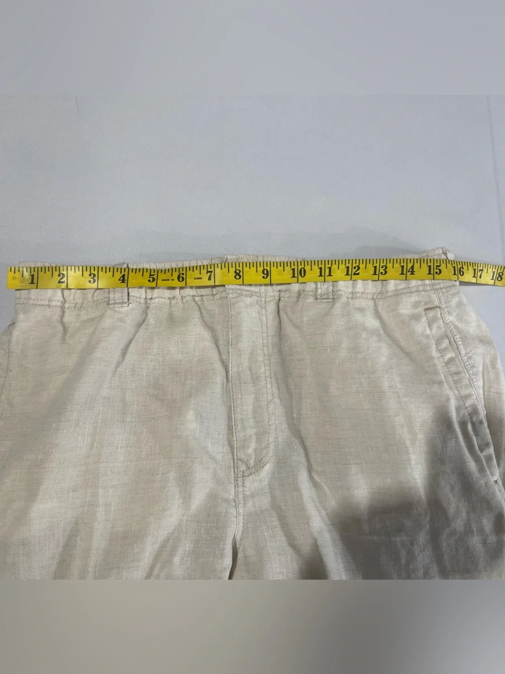 Tommy Bahama Relax Men’s Ivory Cream 100% Linen Drawstring Medium Pants